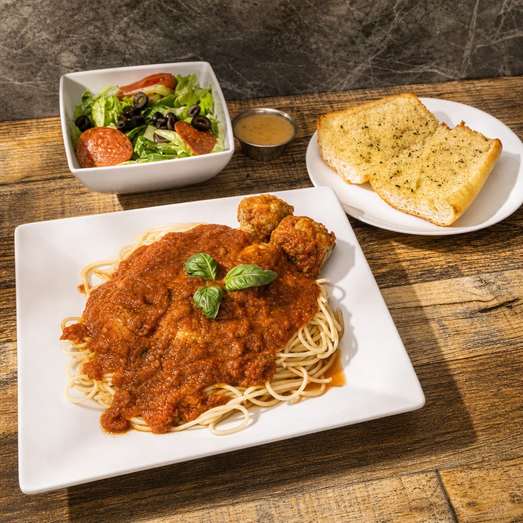 Spaghetti with Italian Sausage.