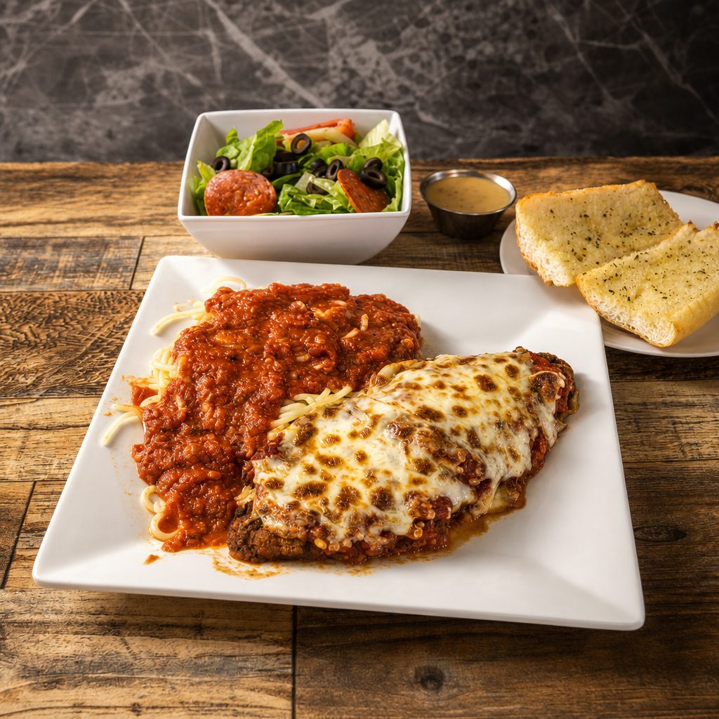 Eggplant Parmigiana Dinner.