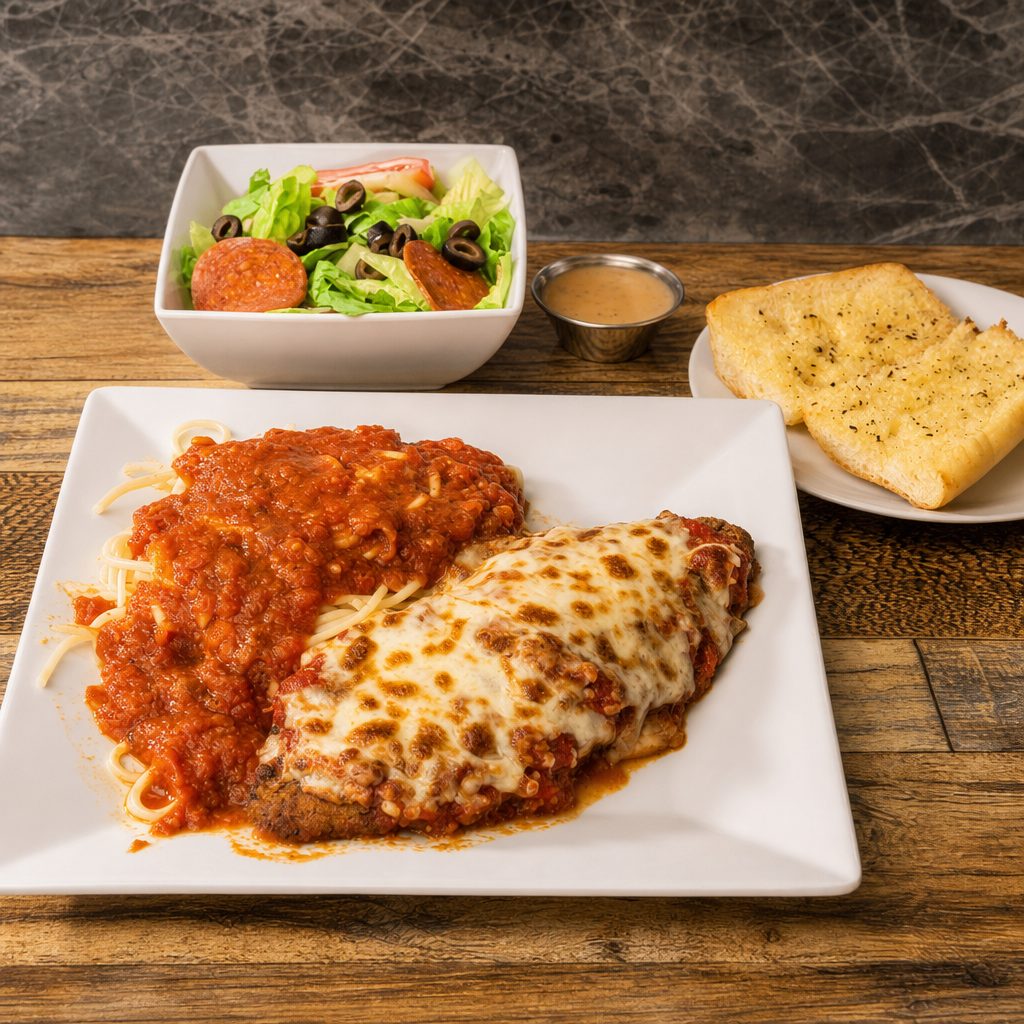 Chicken Parmigiana Dinner.