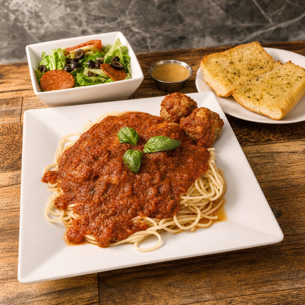 Spaghetti with Italian Sausage.