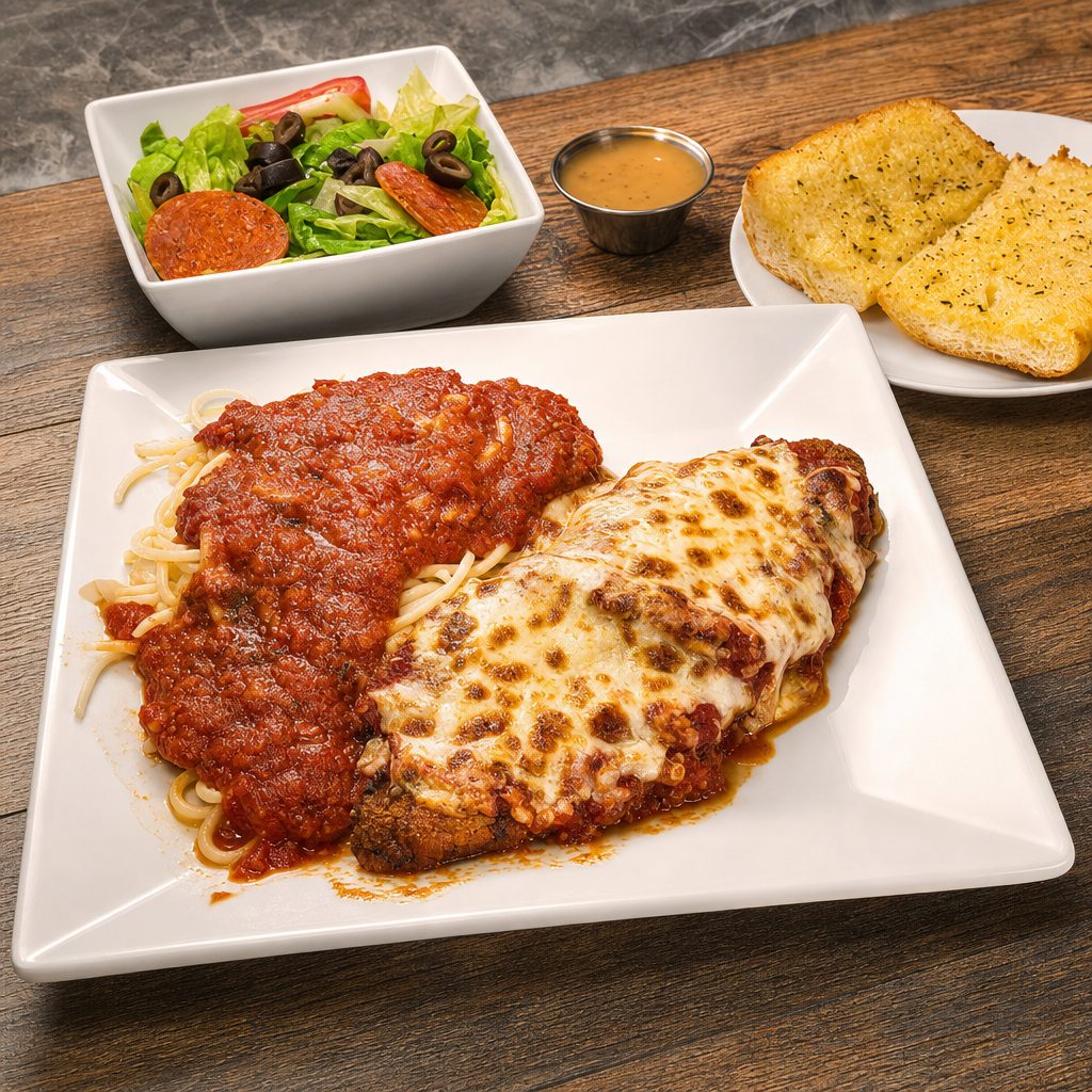 Eggplant Parmigiana Dinner.