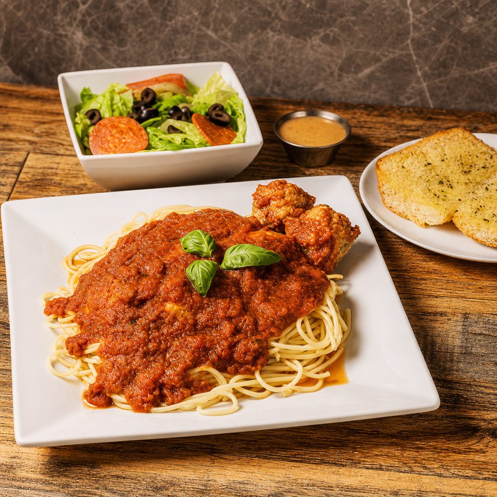 Kids Spaghetti with Meat Sauce.